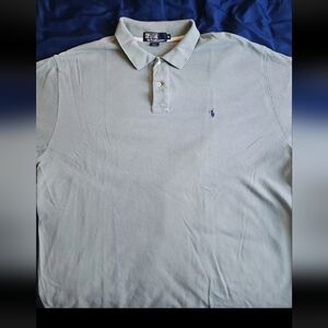 Polo Ralph Lauren RL Mint Green Pique Blend Polo Shirt Mens XL